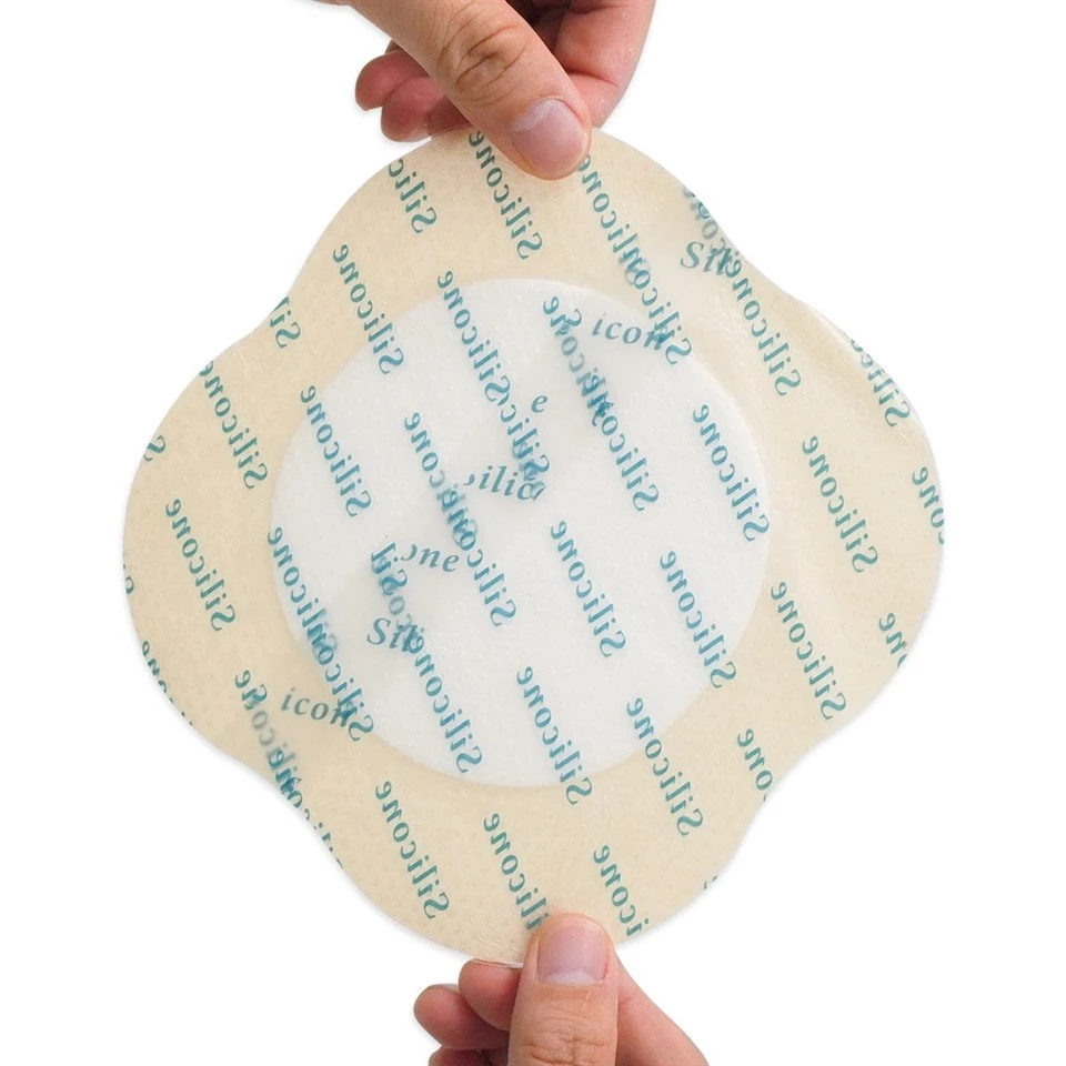 Silicone Foam Dressing With Border Adhesive Wound Dressing Bandage For Bed Sores Pressure Sores
