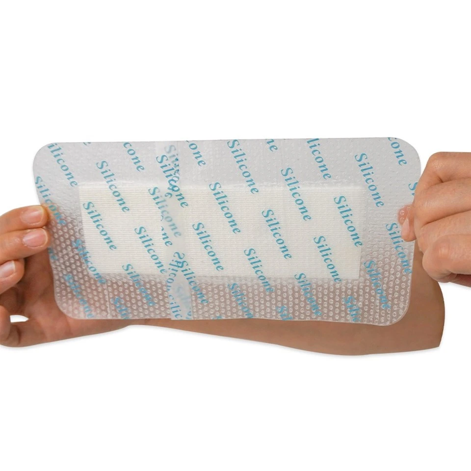 Super Absorbent Silicone Foam Wound Dressing Waterproof Adhesive Bandages With Border